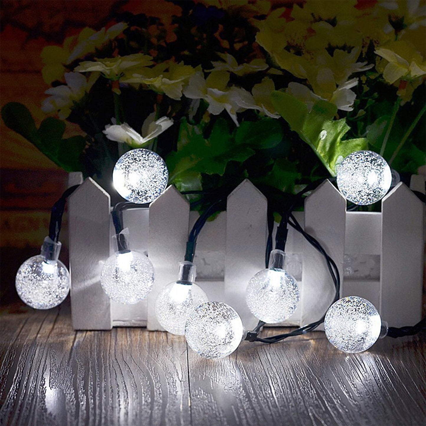 Milano Decor Solar Powered Outdoor Festoon Lights - White - 30 Lights