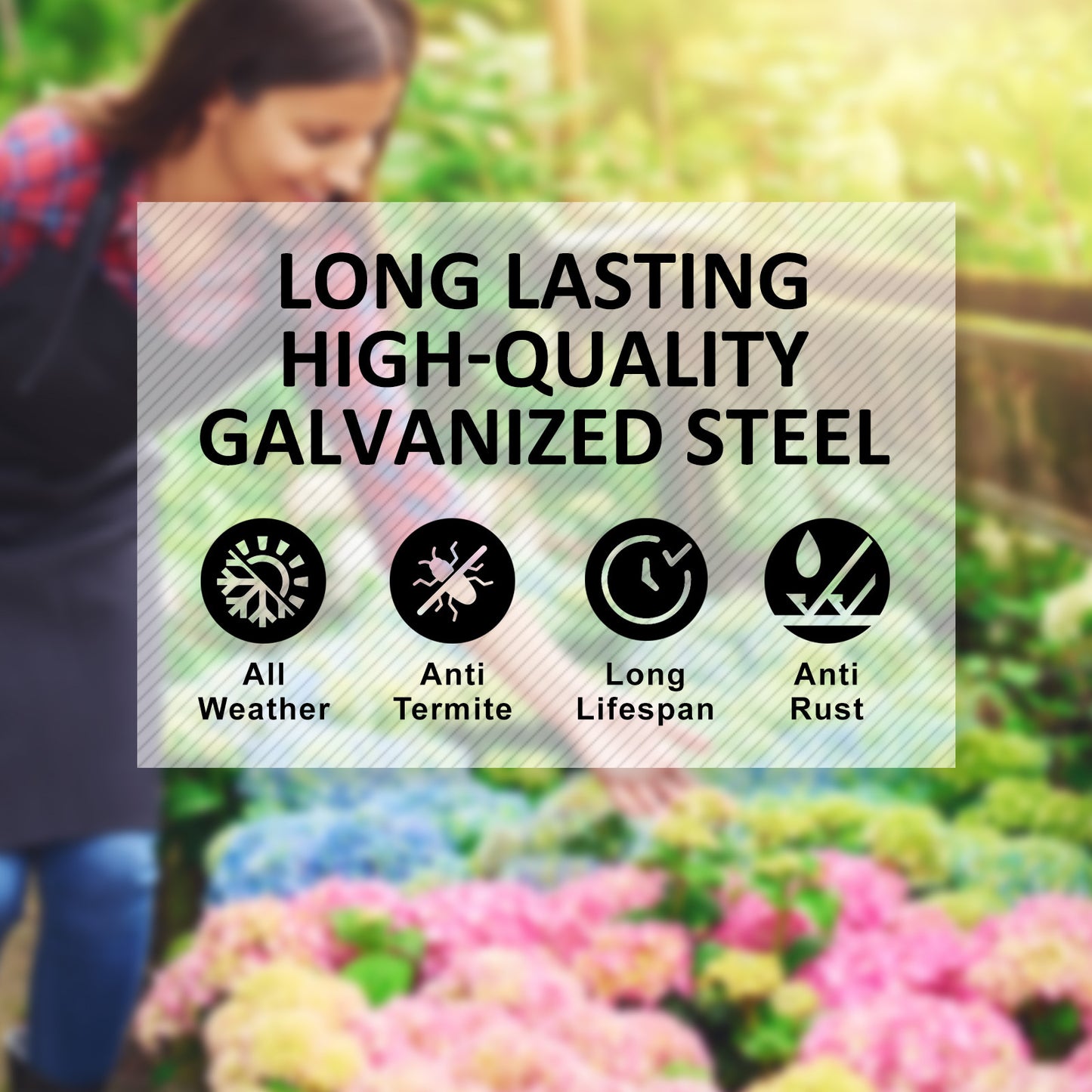 2X Raised Garden Bed Galvanised Steel Planter Oval 320 x 80 x 45cm GREY